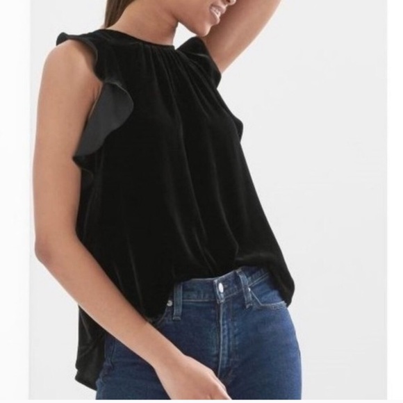 GAP Velvet Swing Tank with Flutter Sleeve - Picture 1 of 8